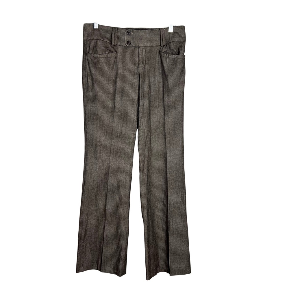 Banana Republic Sloan Fit Stretch Trouser Sz 4 Herringbone Bootcut Dark Academia